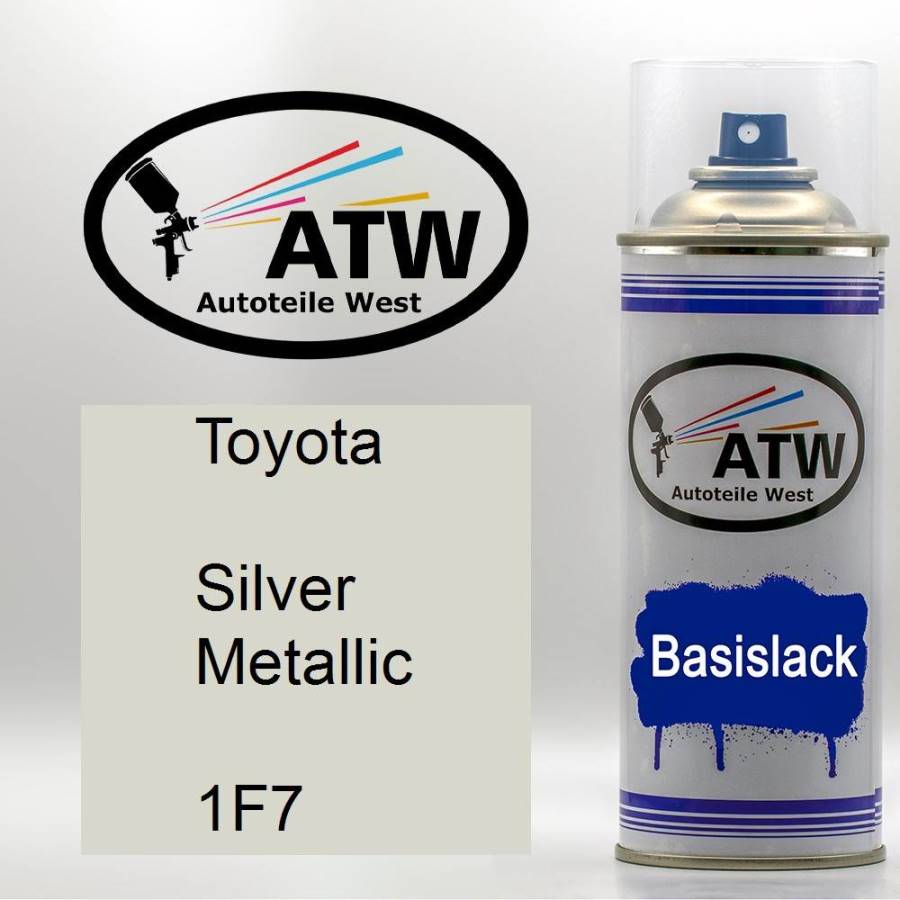 Toyota, Silver Metallic, 1F7: 400ml Sprühdose, von ATW Autoteile West.